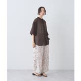 バルーンスリーブシアーシャツ | earth music&ecology  | 詳細画像13 