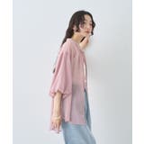 バルーンスリーブシアーシャツ | earth music&ecology  | 詳細画像4 