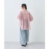 バルーンスリーブシアーシャツ | earth music&ecology  | 詳細画像9 