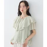 チョーカー付き楊柳ラッフルブラウス | earth music&ecology | 詳細画像1