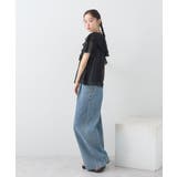 チョーカー付き楊柳ラッフルブラウス | earth music&ecology | 詳細画像13