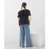 チョーカー付き楊柳ラッフルブラウス | earth music&ecology | 詳細画像14