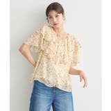 チョーカー付き楊柳ラッフルブラウス | earth music&ecology | 詳細画像16