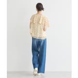 チョーカー付き楊柳ラッフルブラウス | earth music&ecology | 詳細画像19