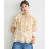 フラワー | チョーカー付き楊柳ラッフルブラウス | earth music&ecology