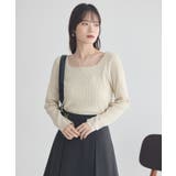 スクエアホルターネックリブプルオーバー | earth music&ecology | 詳細画像25