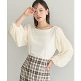 オフホワイト | マジョリカプリーツプルオーバー | earth music&ecology 