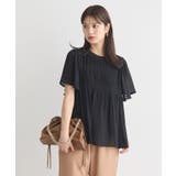 マジョリカプリーツ半袖ブラウス | earth music&ecology  | 詳細画像18 