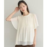 マジョリカプリーツ半袖ブラウス | earth music&ecology  | 詳細画像24 