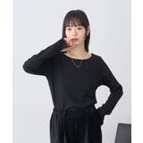 ラメテレコボートネックプルオーバー | earth music&ecology  | 詳細画像17 