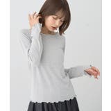 グレー | ラメテレコボートネックプルオーバー | earth music&ecology 