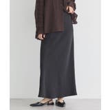 ストレッチサテンスカート | earth music&ecology  | 詳細画像1 