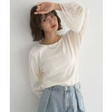 あったかフェミニンインナー(袖レース) | earth music&ecology | 詳細画像1