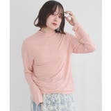 ピンク | あったかフェミニンインナー(シアーハイネック) | earth music&ecology 