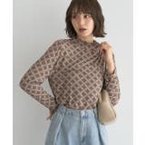 チェックブラウン | あったかフェミニンインナー(シアーハイネック) | earth music&ecology 