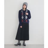 襟付きアーガイルニットカーディガン | earth music&ecology  | 詳細画像10 