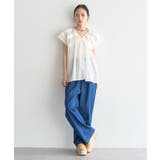【WEB・一部店舗限定】レース&ピンタックフレンチブラウス | earth music&ecology | 詳細画像4