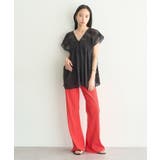 【WEB・一部店舗限定】レース&ピンタックフレンチブラウス | earth music&ecology | 詳細画像15