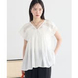 【WEB・一部店舗限定】レース&ピンタックフレンチブラウス | earth music&ecology | 詳細画像8