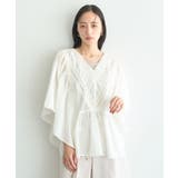 【WEB・一部店舗限定】レース&ピンタックポンチョ | earth music&ecology | 詳細画像7