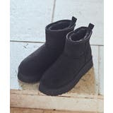 ブラック | ORiental TRaffic ムートンタッチブーツ | earth music&ecology 