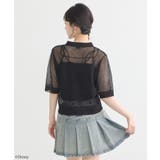 スティッチ/刺繍ハートボタンニットポロシャツ | earth music&ecology  | 詳細画像10