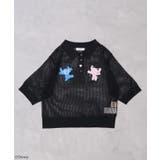 スティッチ/刺繍ハートボタンニットポロシャツ | earth music&ecology  | 詳細画像26