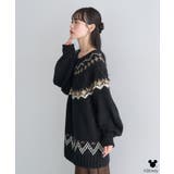 Disney/ミッキー刺繍ノルディックニットチュニック | earth music&ecology  | 詳細画像14 