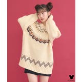Disney/ミッキー刺繍ノルディックニットチュニック | earth music&ecology  | 詳細画像23 