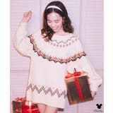 Disney/ミッキー刺繍ノルディックニットチュニック | earth music&ecology  | 詳細画像5 