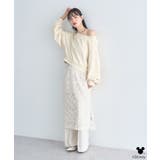 Disney/キラキラモチーフ刺繍オフショルスウェット | earth music&ecology | 詳細画像14