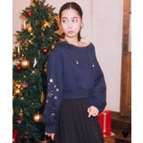 Disney/キラキラモチーフ刺繍オフショルスウェット | earth music&ecology | 詳細画像3