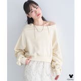 Disney/キラキラモチーフ刺繍オフショルスウェット | earth music&ecology | 詳細画像9