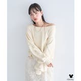 Disney/キラキラモチーフ刺繍オフショルスウェット | earth music&ecology | 詳細画像19