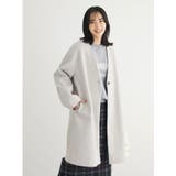 ライトグレー | 洗えるVネックミディ丈コート | Green Parks