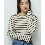 ボーダー | ラメライン入りリブニットプルオーバー | Green Parks