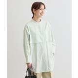 ライムグリーン | イージーケア比翼フライヨークチュニック | Green Parks