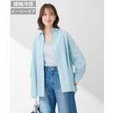 ストライプブルー | 綿麻混レギュラーカラーBIGシルエットシャツ | Green Parks