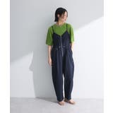 ネイビー | ZIP付きドロストコクーンサロペット | Green Parks