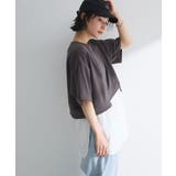 チャコールグレー | 裾タックミニ裏毛シャツドッキングチュニック | Green Parks