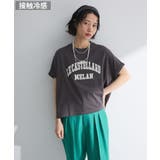 チャコールグレー | 袖折り返しカレッジTシャツ | Green Parks