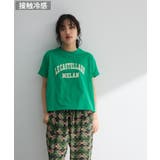グリーン | 袖折り返しカレッジTシャツ | Green Parks