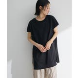 ブラック | 今年っぽフレンチスリーブカットチュニック | Green Parks
