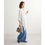 ターンバック長袖レーヨンチュニック | Green Parks | 詳細画像3