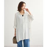 ターンバック長袖レーヨンチュニック | Green Parks | 詳細画像5