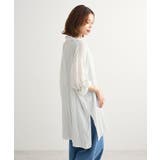 ターンバック長袖レーヨンチュニック | Green Parks | 詳細画像7