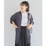 チャコールグレー | ターンバック長袖レーヨンチュニック | Green Parks