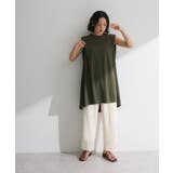 配色ステッチノースリーブチュニック | Green Parks | 詳細画像11