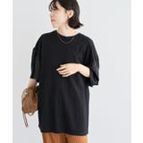 ブラック | 袖サテンドッキングチュニック | Green Parks