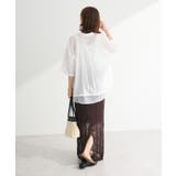 透かし柄ニットレースIラインスカート | Green Parks  | 詳細画像4 